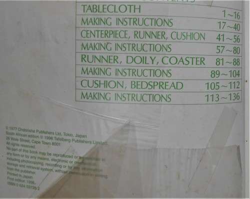 CROCHET LACE WITH COMPLETE DIAGRAMS - TAFELBERG - 140 PAGES