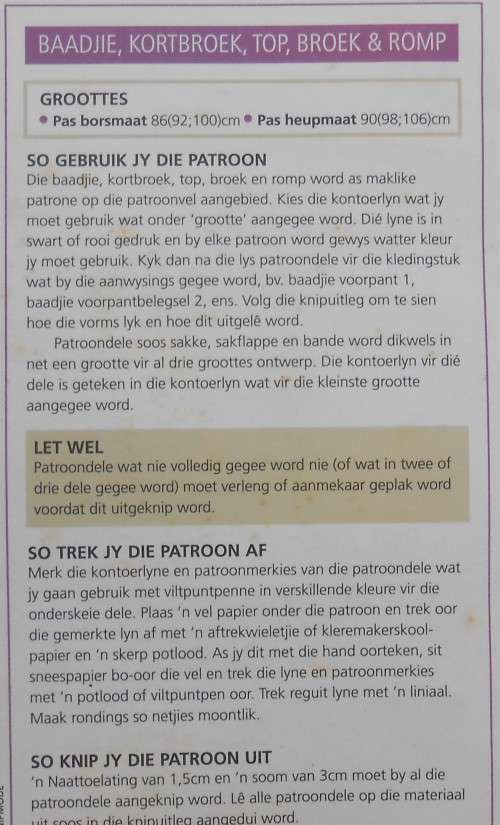 VALUE DIT STYL -JACKET, SHORTS, BLOUSE, PANTS AND SKIRT` SIZES FIT BUST 86 CM 92 + 100 CM