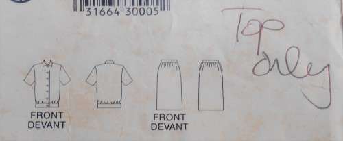 BUTTERICK  PATTERN 5506 TOP ONLY  SIZE B  14 + 16 + 18  - ONLY TOP PATTERN