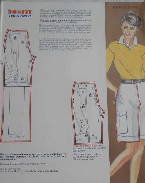 BONFIT PATTERNER PANTS PATTERN ADJUSTS TO ANY WAIST AND HIP SIZE - 27 PANTS PATTERNS