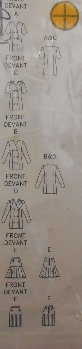 BUTTERICK 5984 TOP-SKIRT SIZE 12-14-16 COMPLETE-ZIPLOC BAG