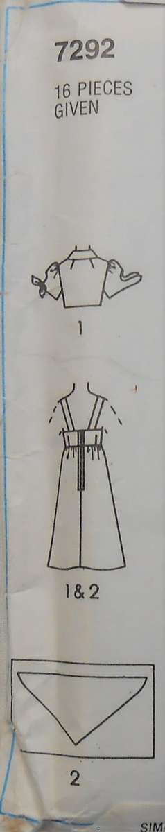 SIMPLICITY 7292 DRESS-JACKET-SCARF SIZE 10 BUST 83 CM COMPLETE