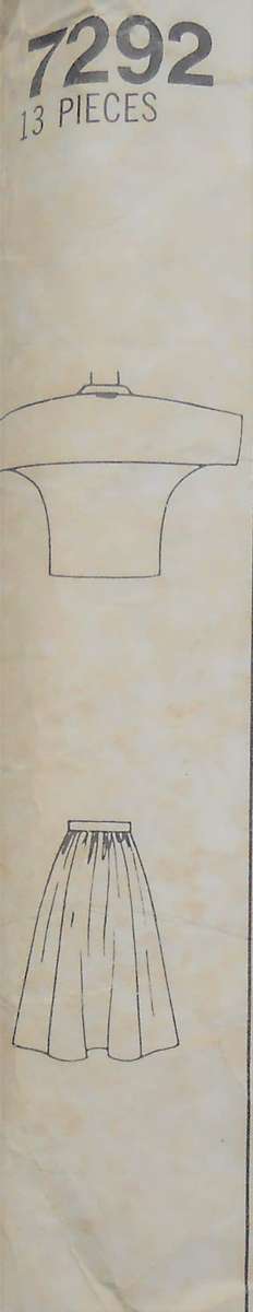 SIMPLICITY 7292 SKIRT & SHIRT SIZE O  12 14 16 COMPLETE