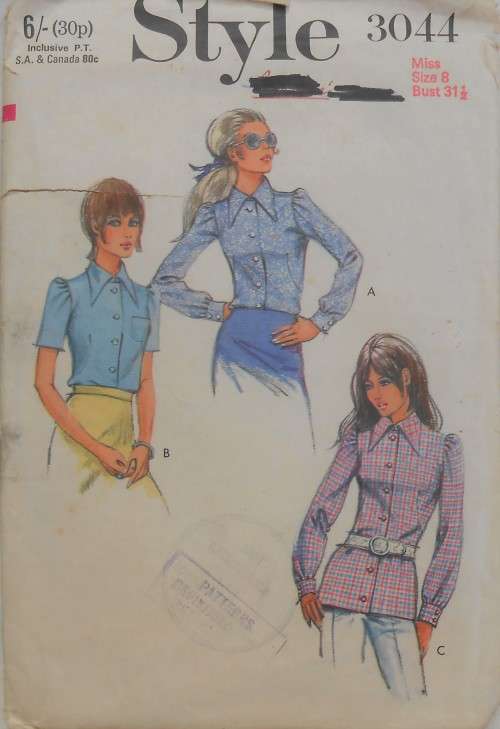 STYLE 3044 SET OF BLOUSES SIZE 8 BUST 31 1/2 COMPLETE