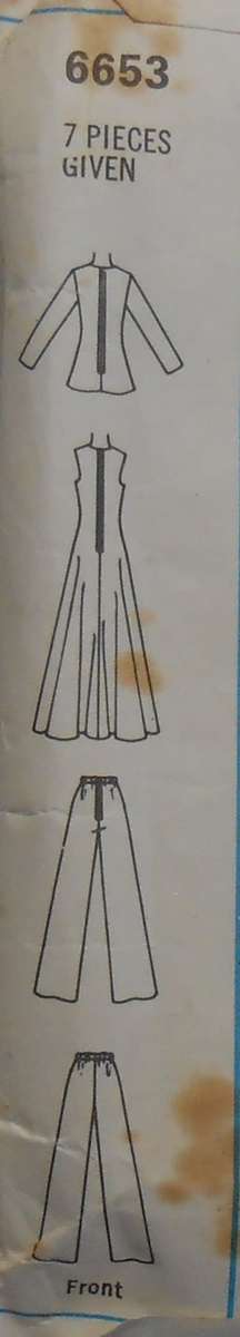 SIMPLICITY 6653 KNIT DRESS-TOP & PANTS SIZE 14 BUST 92 CM COMPLETE