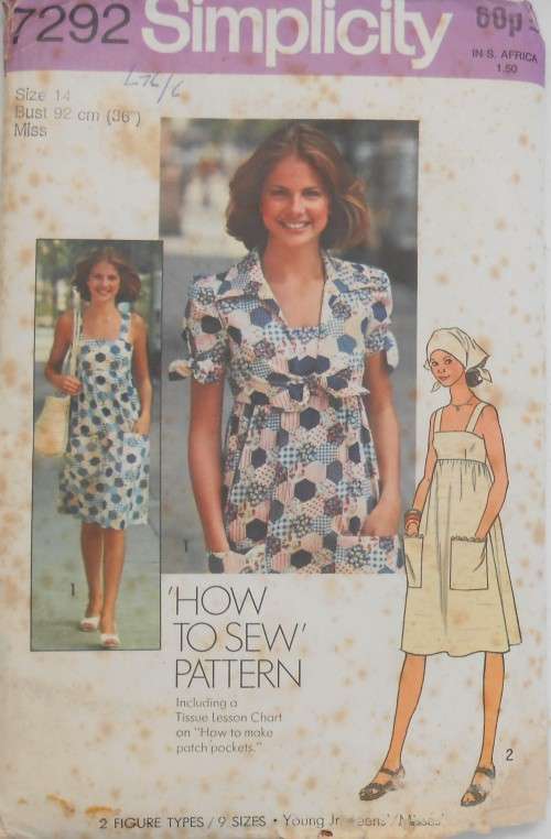SIMPLICITY 7292 DRESS-UNLINED JACKET-SCARF SIZE 14 BUST 92 CM COMPLETE