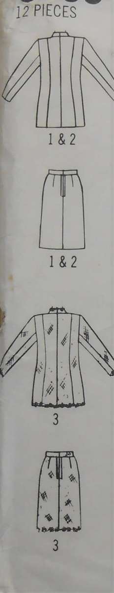 SIMPLICITY 8433 SEMI FITTED SUIT WITH LINED JACKET SIZE 12 COMPLETE