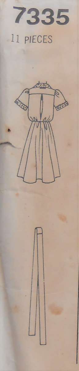 SIMPLICITY 7335 PULLOVER DRESS SIZE N 10-12-14 COMPLETE