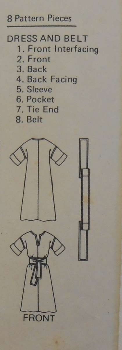 BUTTERICK 4228 THE BELTED TENT DRESS SIZE 16 BUST 97 CM COMPLETE