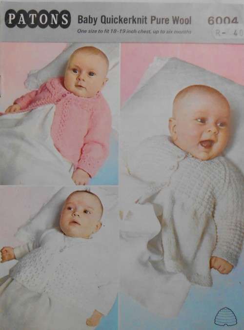 PATONS 6004 - THREE COATS  - ONE SIZE TO FIT 18 - 19`