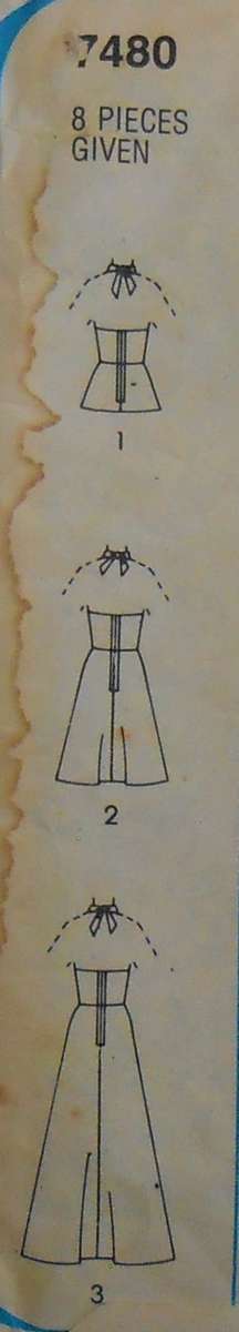 SIMPLICITY 7480 HALTER DRESS-TOP SIZE 12 BUST 87 CM COMPLETE