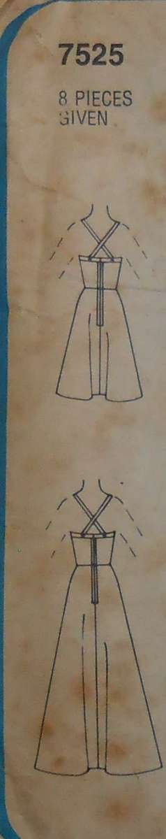 SIMPLICITY 7525 HALTER DRESS SIZE 12 BUST 87 CM COMPLETE