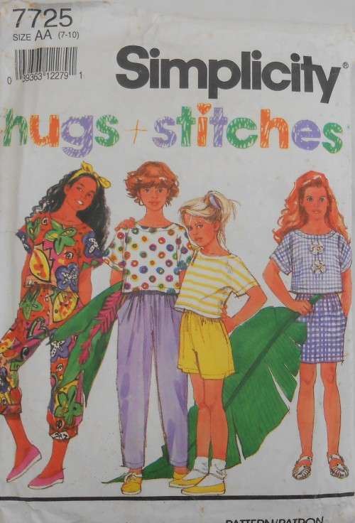 SIMPLICITY 7725 GIRLS PANTS/SHORTS-TOP-SKIRT SIZE AA 7-10 YEARS COMPLETE