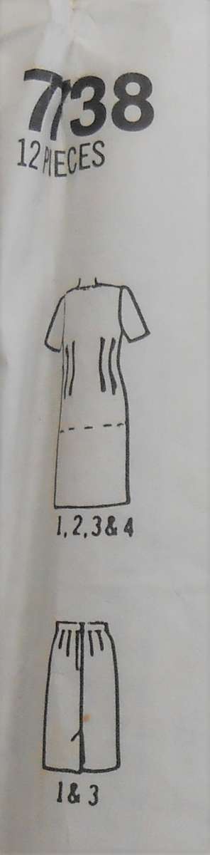 SIMPLICITY 7738 DRESS OR 2 PIECE DRESS SIZE N 10 - 14 -COMPLETE