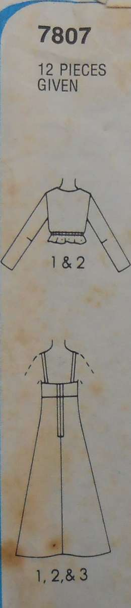 VINTAGE SIMPLICITY 7807 EVENING DRESS & UNLINED JACKET SIZE 10 BUST 83 CM -COMPLETE-UNCUT-F/FOLDED