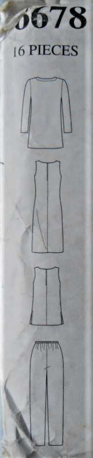 NEW LOOK PATTERN 6678 DRESS-LONG JACKET-TOP-PANTS SIZE 8-18 COMPLETE-PART CUT