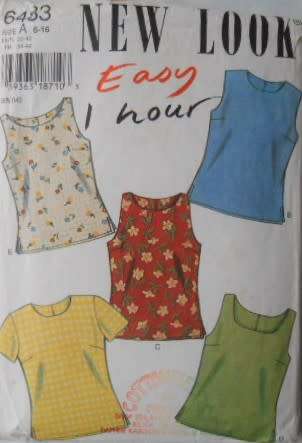 NEW LOOK PATTERNS 6483 SET OF TOPS SIZE 6-16 COMPLETE
