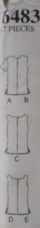 NEW LOOK PATTERNS 6483 SET OF TOPS SIZE 6-16 COMPLETE