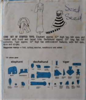 VINTAGE STYLE 4390 THREE PERSONALITY PETS FOR KIDS COMPLETE-PART CUT