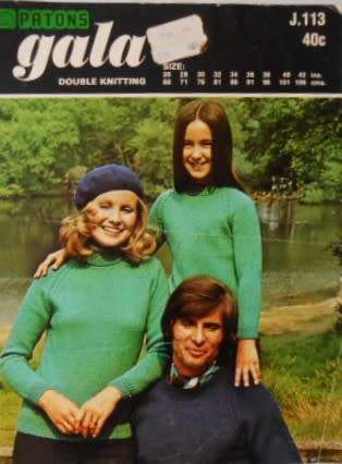 PATONS J.113 CLASSIC PULLOVERS WITH POLO, ROUND NECK OR LOWER ROUND NECK TO FIT 26-42