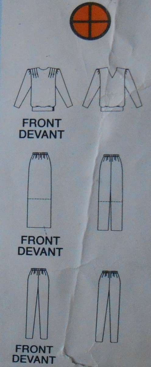 BUTTERICK 4369 TOP-SKIRT-PANTS SIZE 20-22-24 COMPLETE-ZIPLOC
