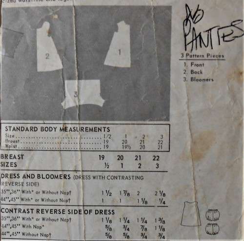 VINTAGE BUTTERICK 4813 TODDLERS ONE PIECE DRESS SIZE 1 YEARS - NO PANTIES SUPPLIED