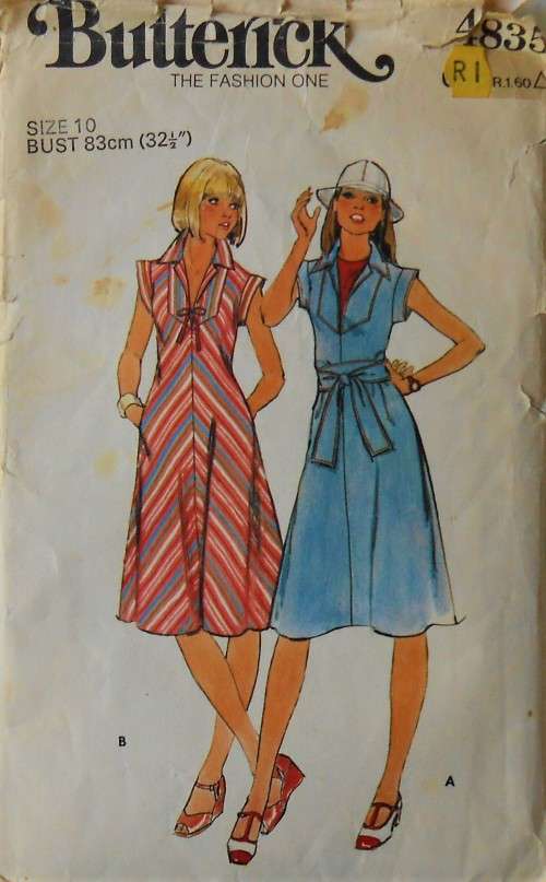BUTTERICK 4835 DRESS & BELT SIZE 16 BUST 97 CM - COMPLETE