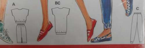 BURDA 5796 -CASUAL DRESS-TOP-PANTS SIZE 8/10- 12/14-16/18 COMPLETE