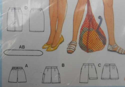 BURDA 6511 CASUAL SHORTS & BIKINI TOP SIZE 8-10-12-14-16-18 COMPLETE-UNCUT-F/FOLDED-SEALED