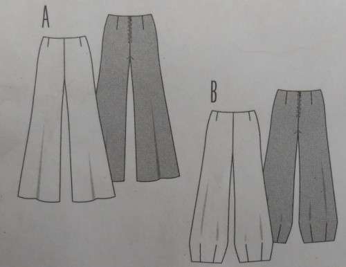 BURDA 7310 SET OF PANTS SIZE 6-8-10-12-14-16-18-20 COMPLETE