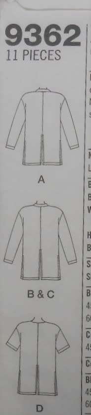 SIMPLICITY 9362 BLOUSES WITH NECK VARIATIONS-SIZE Y 18-20-22  COMPLETE