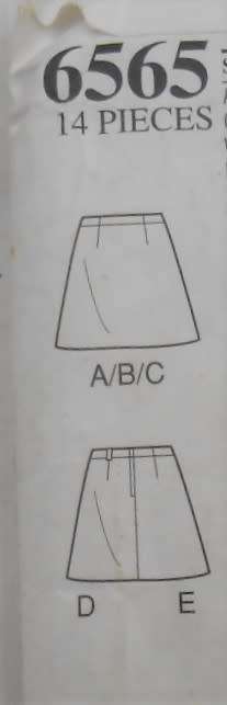 NEW LOOK PATTERNS 6565 GIRLS SET OF SKIRTS  SIZE 7 - 12 YEARS COMPLETE