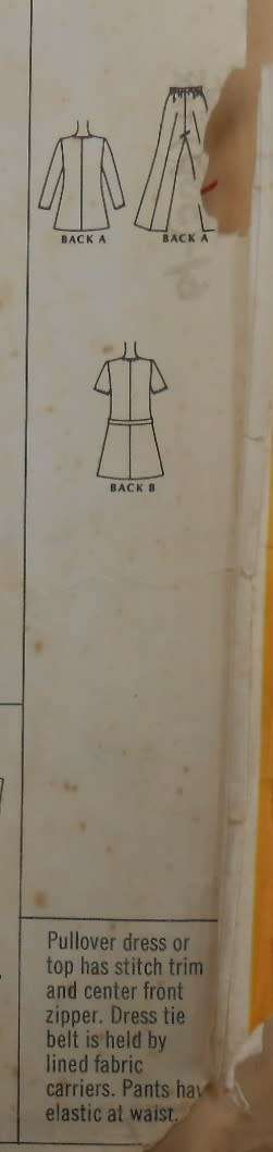 McCALLS 2659 DRESS-TOP-PANTS FOR KNITS  SIZE 15/16 BUST 35 COMPLETE-ZIPLOC