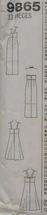 SIMPLICITY 9865 DESIGN YOUR OWN EVENING DRESS SIZE N 10-12-14 COMPLETE