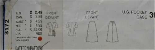 BUTTERICK 3172 JACKET & SKIRT SIZE B 14-6-18 COMPLETE