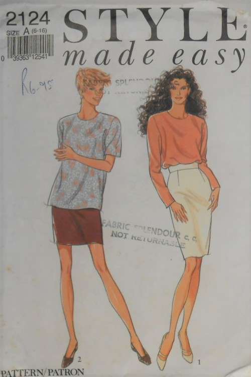 STYLE 2124 TOP & SKIRT SIZE A 6 - 16 COMPLETE