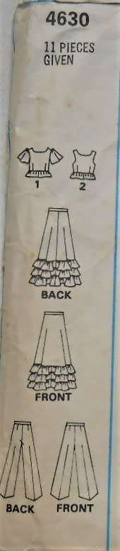 VINTAGE STYLE 4630TOP-SKIRT-PANTS  SIZE 14 BUST 36  COMPLETE