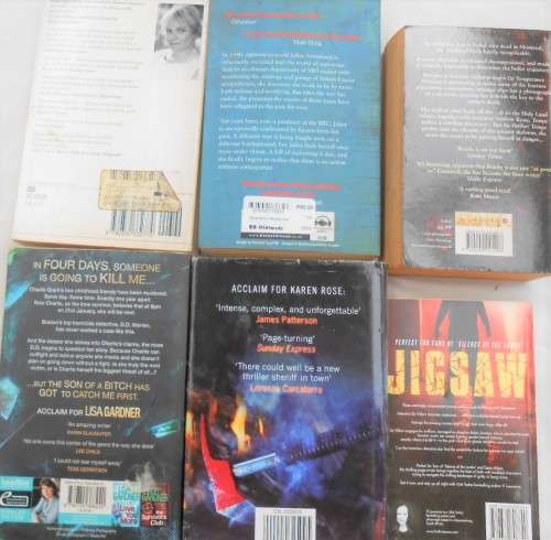 SIX DIFFERENT AUTHORS -CRIME FICTION - ONE PRICE FOR ALL SIX TITLES