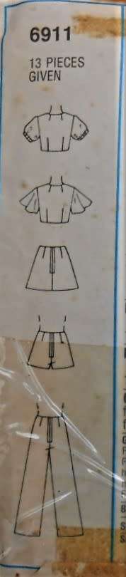 SIMPLICITY PATTERNS 6911 GIRLS HIP HUGGER PANTS-SHORTS-SKIRT-MIDRIFF TOP SIZE 12 YR BREAST 76 CM