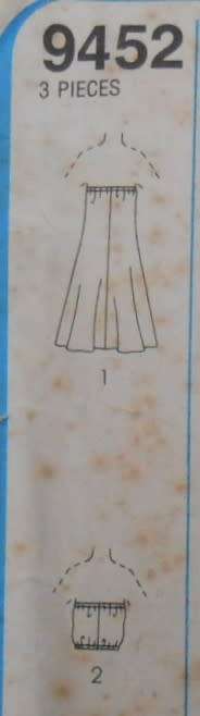 SIMPLICITY 9452  STRAPLESS DRESS OR TOP SIZE 6-8 BUST 76-80 CM COMPLETE