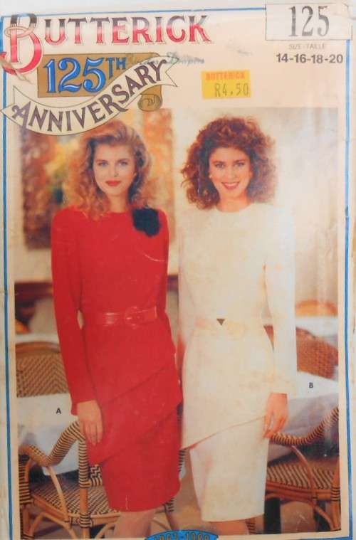 BUTTERICK 125 TUNIC & SKIRT 125TH ANNIVERSARY SIZE 14-16-18-20  COMPLETE