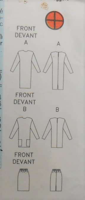 BUTTERICK 3001 DRESS-TUNIC-SKIRT SIZE 6-8-10-12 COMPLETE