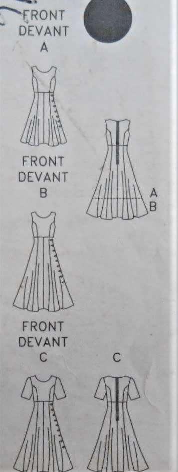 BUTTERICK 3306 DRESS WITH FITTED LINED BODICE SIZE 12-14-16 COMPLETE -CUT TO 16