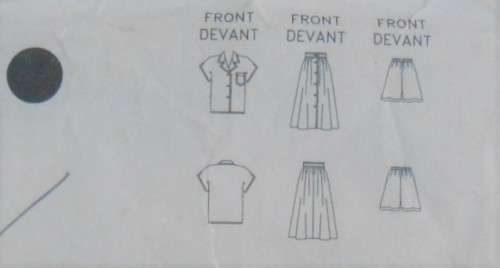 BUTTERICK 3735  TOP-SKIRT-SHORTS SIZE 8-10-12 COMPLETE