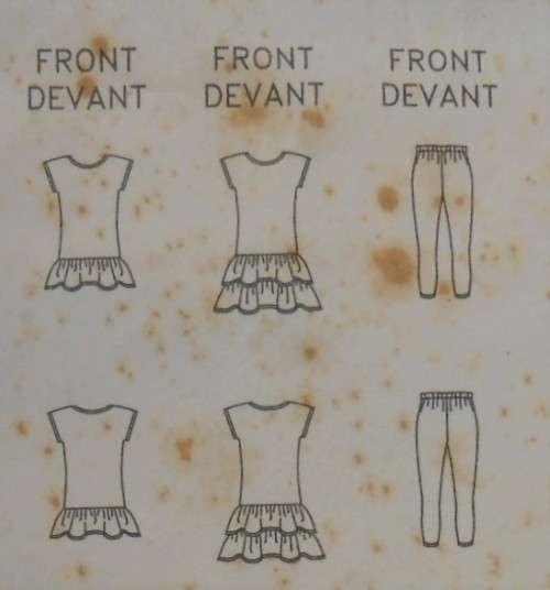 BUTTERICK 3757 GIRLS DRESS-TOP-LEGGINGS SIZE 12-14 YEARS-COMPLETE