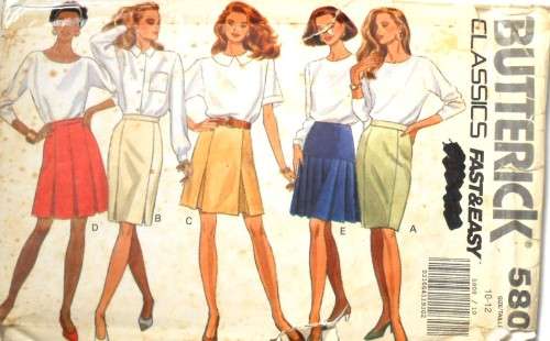 BUTTERICK 5809 SET OF SKIRTS SIZE 10-12 COMPLETE
