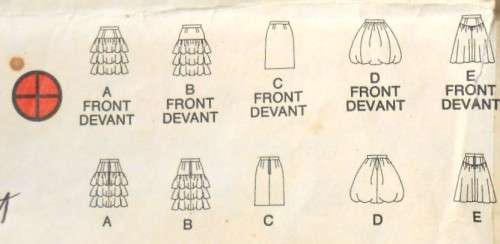 BUTTERICK 5907 SET OF SKIRTS SIZE 12-14-16 SEE LISTING