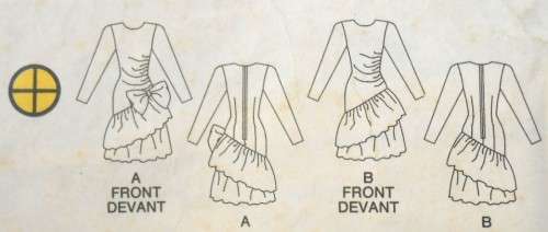 BUTTERICK 5945 STUNNING CLOSE FITTING DRESS SIZE 6-8-10 COMPLETE