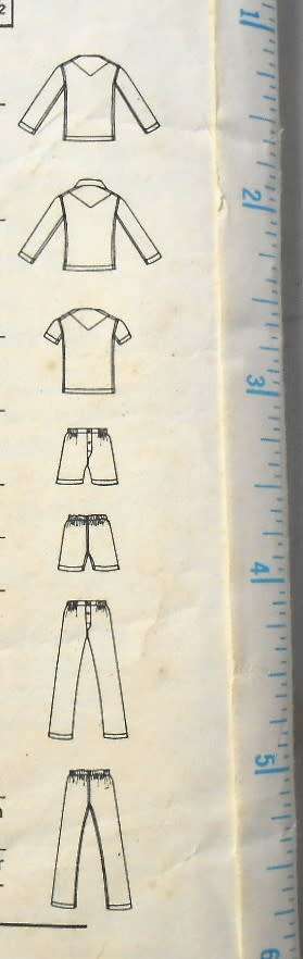 VINTAGE BUTTERICK 5998 BOYS PJS SIZE 12 YEARS CHEST 30 COMPLETE