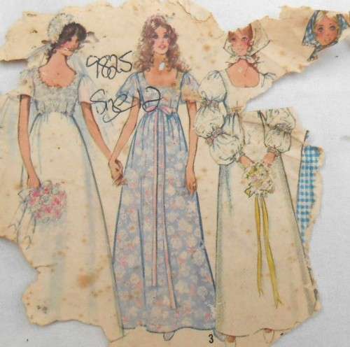 SIMPLICITY 9825 WEDDING OR BRIDESMAID DRESS SIZE 12 COMPLETE-ZIPLOC